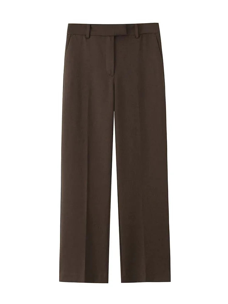 2025 New Women Pants Fashiontwo-piece set Women Sexy V-Neck With Belt Top+ wide-leg Pants 2 Pieces Sets Elegant Women Suit