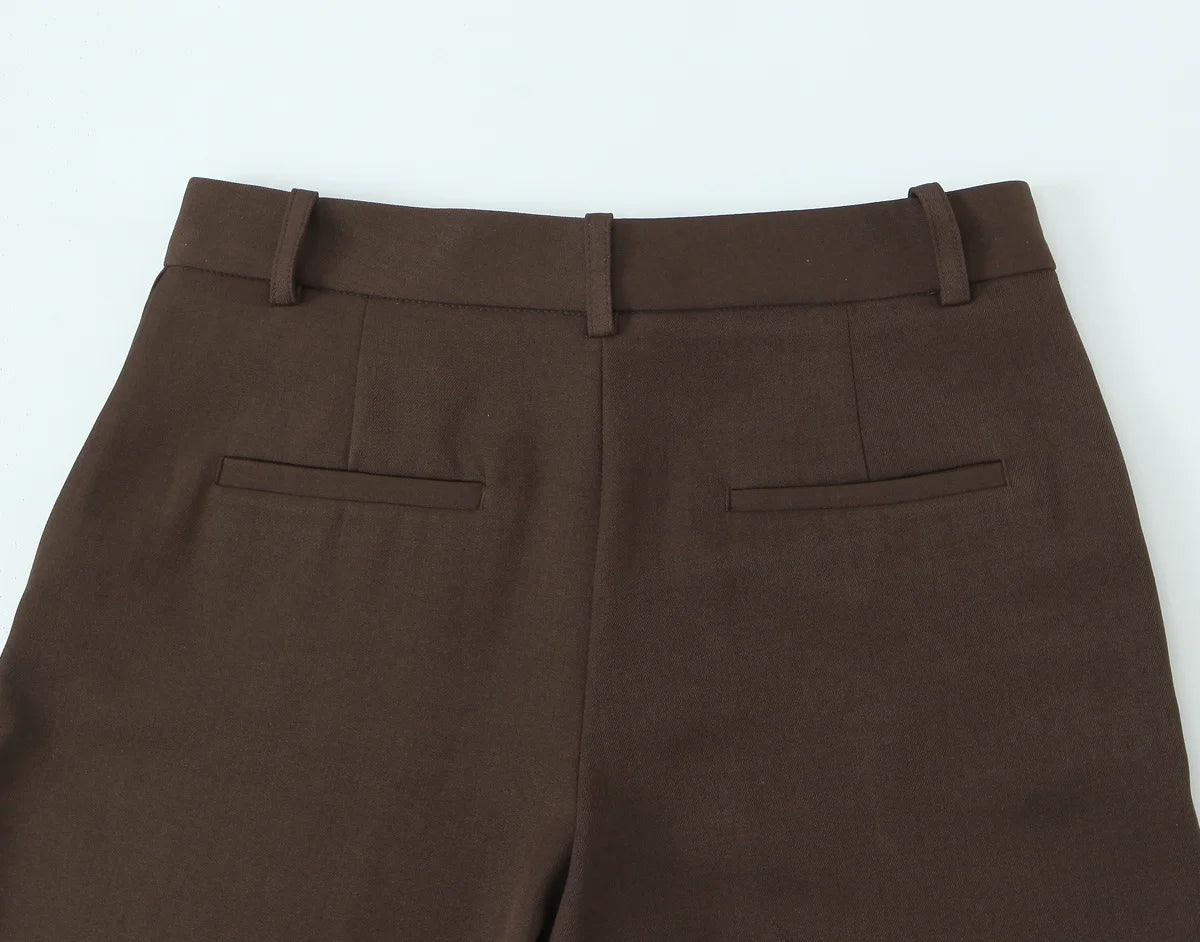 2025 New Women Pants Fashiontwo-piece set Women Sexy V-Neck With Belt Top+ wide-leg Pants 2 Pieces Sets Elegant Women Suit