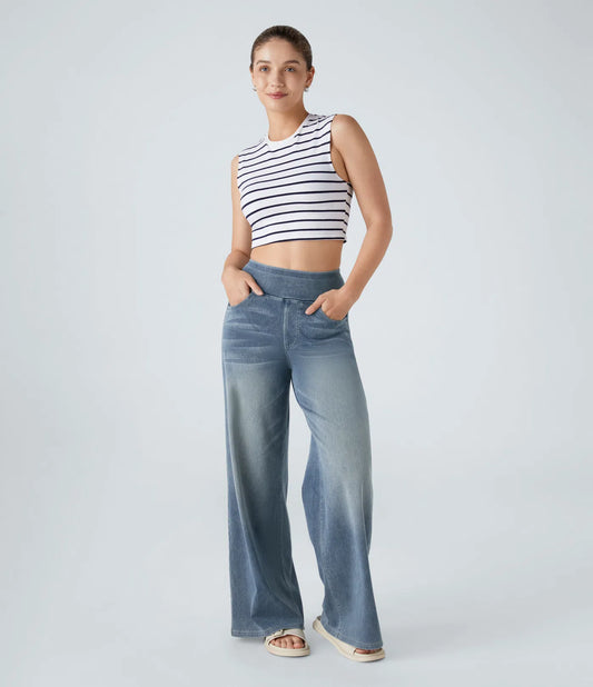 STYGOD™ High Waisted Baggy Wide Leg Jeans