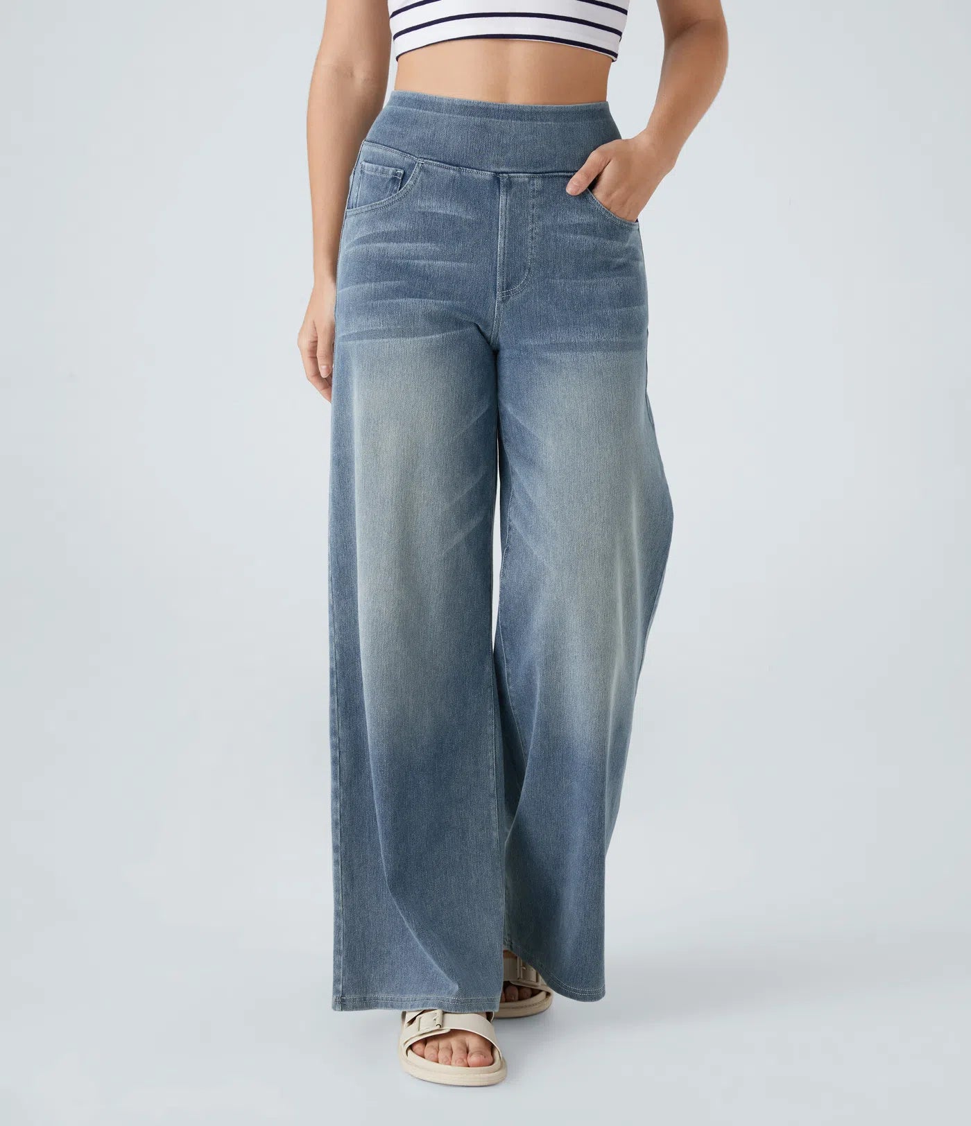 STYGOD™ High Waisted Baggy Wide Leg Jeans