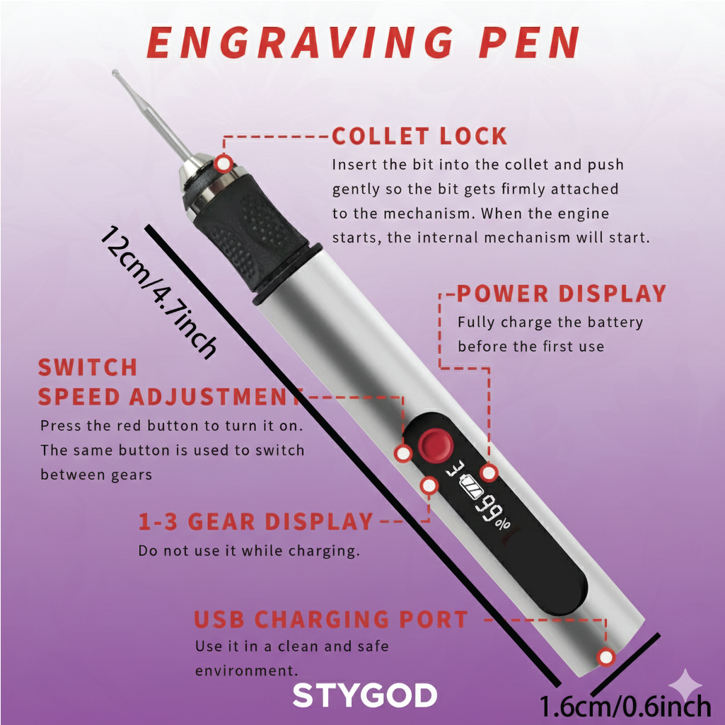 STYGOD™ Mini Electric Engraving Carve Pen
