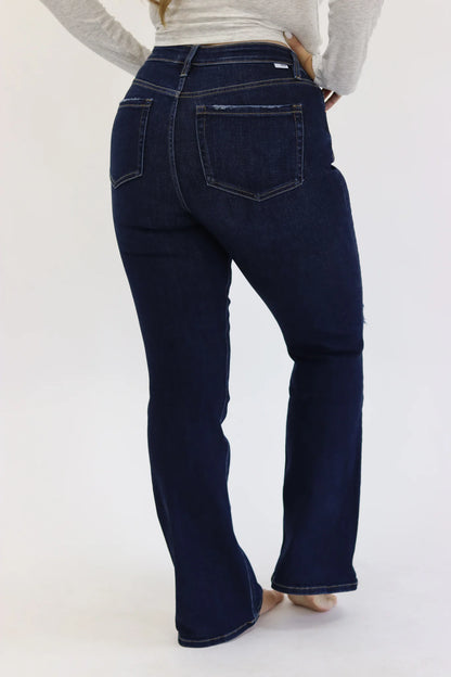 STYGOD™ Bootcut Jeans - Dark Distressed