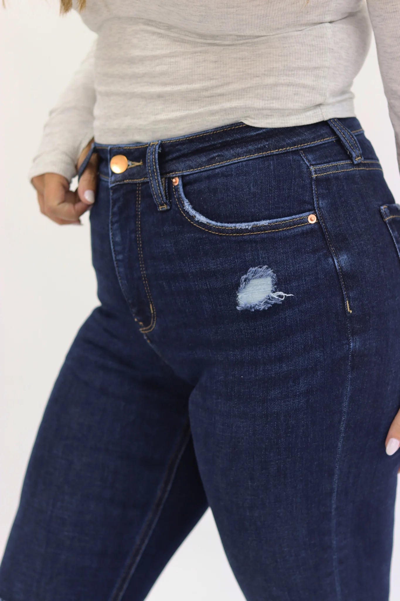 STYGOD™ Bootcut Jeans - Dark Distressed