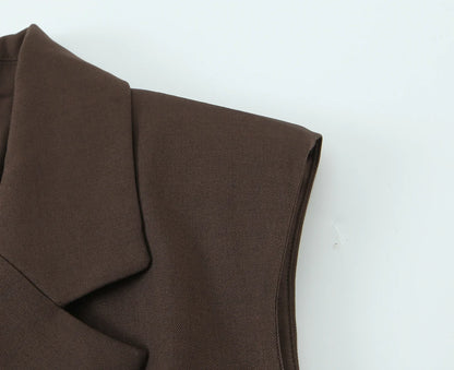 2025 New  Women Pants Fashiontwo-piece set Women Sexy V-Neck  With Belt Top+ wide-leg Pants 2 Pieces Sets Elegant Women Suit