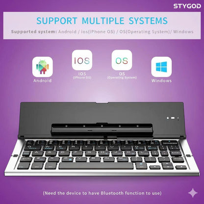 STYGOD™ Wireless Bluetooth Foldable Keyboard for Phones and Tablets
