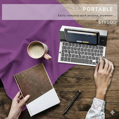 STYGOD™ Wireless Bluetooth Foldable Keyboard for Phones and Tablets